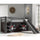 Lit Mi-Hauteur 90x200 Toboggan sommier inclus housse Pirate Vipack Pino Gris
