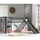 Lit Mi-Hauteur 90x200 Toboggan sommier inclus housse Fairy Vipack Pino Gris