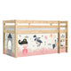 Lit Mi-Hauteur 90x200 sommier inclus housse Fairy Vipack Pino Bois