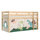 Lit Mi-Hauteur 90x200 sommier inclus housse Dino Vipack Pino Bois