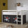 Lit Mi-Hauteur 90x200 sommier inclus housse Pirate Vipack Pino Blanc