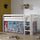 Lit Mi-Hauteur 90x200 sommier inclus housse Pet Shop Vipack Pino Blanc
