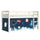 Lit Mi-Hauteur 90x200 sommier inclus housse Space Vipack Pino Blanc