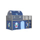Lit Mi-Hauteur 90x200 Sommier Inclus et Housse Astro Vipack Pino Gris