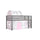 Lit Mi-Hauteur 90x200 Sommier Inclus et Housse Birdy Vipack Pino Gris