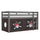 Lit Mi-Hauteur 90x200 sommier inclus housse Pirate Vipack Pino Gris