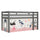Lit Mi-Hauteur 90x200 sommier inclus housse Fairy Vipack Pino Gris