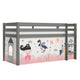 Lit Mi-Hauteur 90x200 sommier inclus housse Fairy Vipack Pino Gris