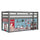 Lit Mi-Hauteur 90x200 sommier inclus housse Pet Shop Vipack Pino Gris