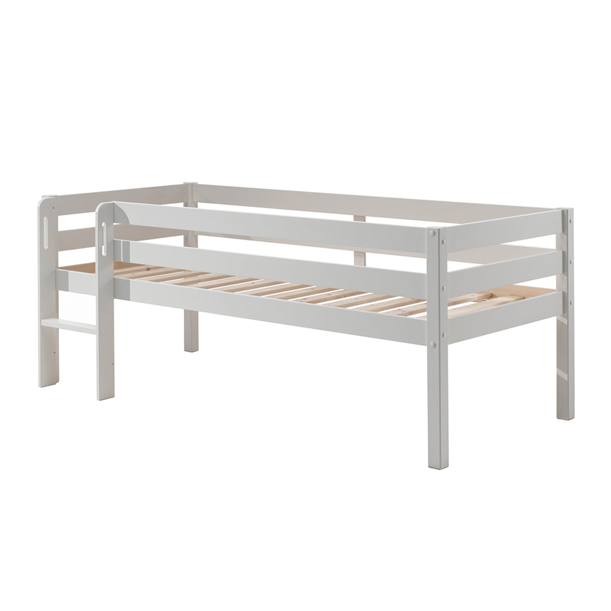 Lit mi-hauteur 90x200 sommier et tiroirs inclus Vipack Pino Blanc - vue 2