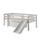 Lit mi-hauteur 90x200 toboggan sommier et tiroirs inclus Vipack Pino Blanc