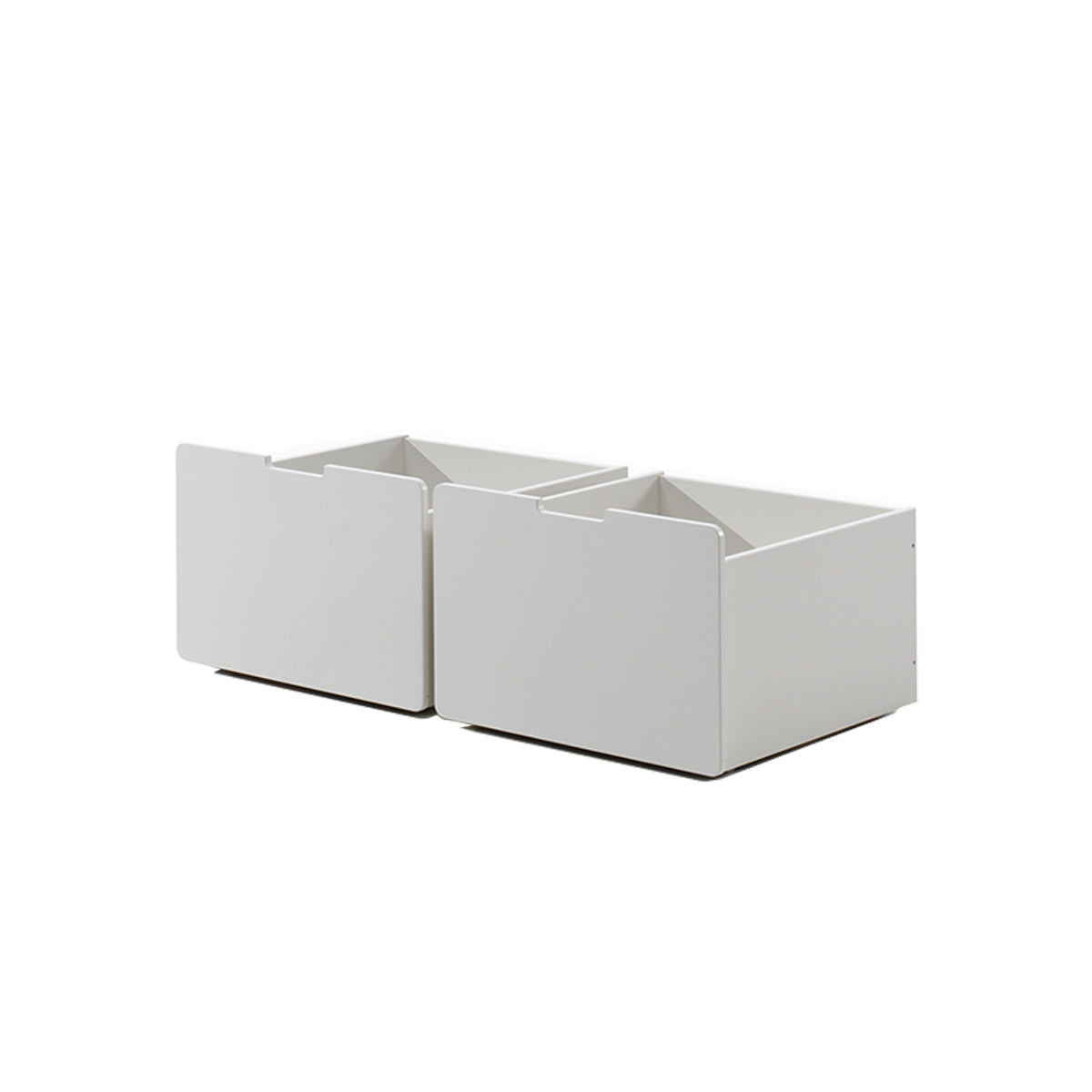 Lit mi-hauteur 90x200 toboggan sommier et tiroirs inclus Vipack Pino Blanc - vue 3