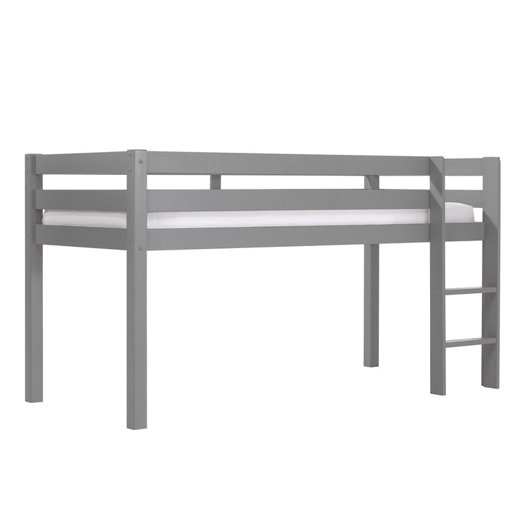Lit Mi-Hauteur 90x200 Sommier Inclus Vipack Pino Gris