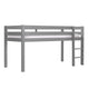 Lit Mi-Hauteur 90x200 Sommier Inclus Vipack Pino Gris