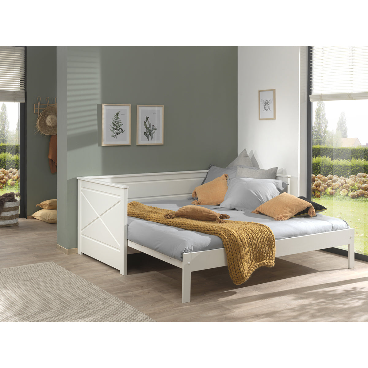 Lit capitaine 90x200 sommier inclus Vipack Scott Blanc - vue 4