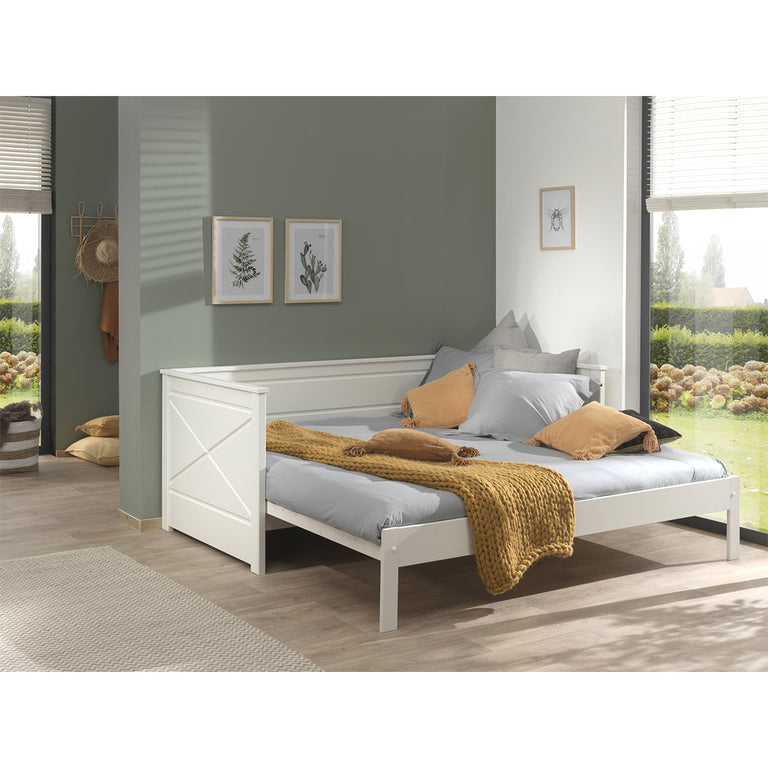 Lit capitaine 90x200 sommier inclus Vipack Scott Blanc - vue 4