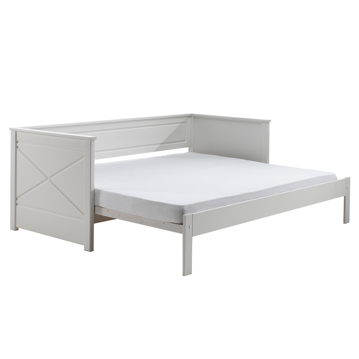 Lit capitaine 90x200 sommier et tiroir inclus Vipack Scott Blanc - vue 5