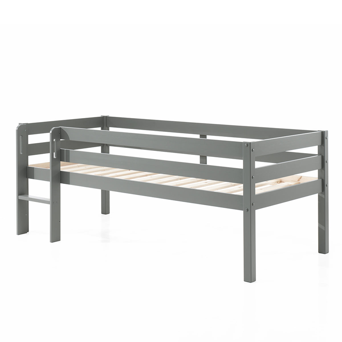 Lit mi-hauteur 90x200 sommier inclus Vipack Pino Gris