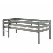 Lit mi-hauteur 90x200 sommier inclus Vipack Pino Gris