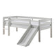 Lit mi-hauteur 90x200 toboggan sommier inclus Vipack Pino Blanc