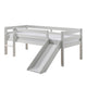 Lit mi-hauteur 90x200 toboggan sommier inclus Vipack Pino Blanc