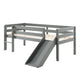 Lit mi-hauteur 90x200 toboggan sommier inclus Vipack Pino Gris