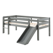 Lit mi-hauteur 90x200 toboggan sommier inclus Vipack Pino Gris