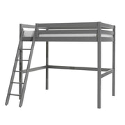 Lit Mezzanine 140x200 Sommier Inclus Vipack Pino Gris