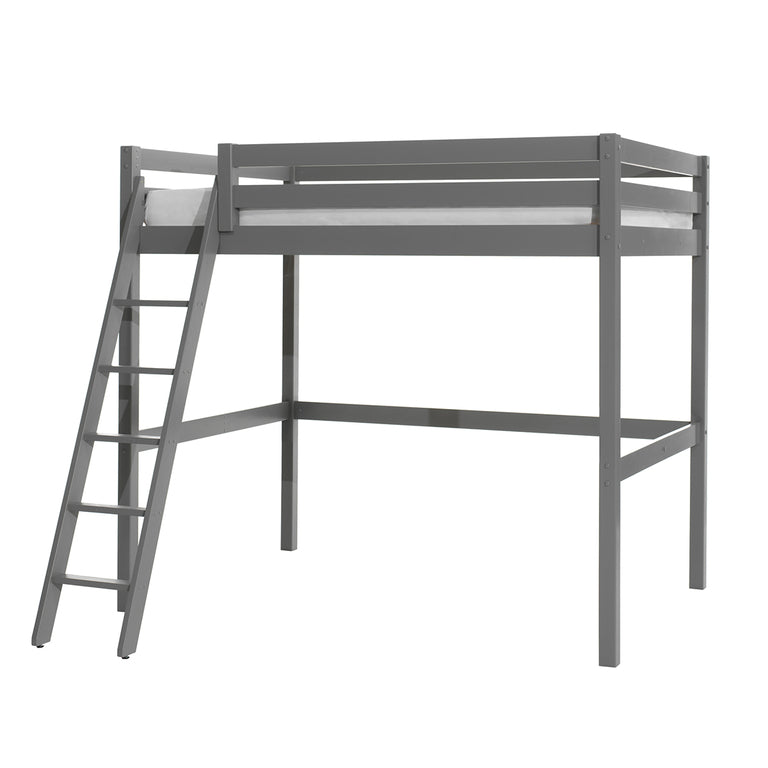 Lit Mezzanine 140x200 Sommier Inclus Vipack Pino Gris