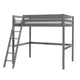 Lit Mezzanine 140x200 Sommier Inclus Vipack Pino Gris