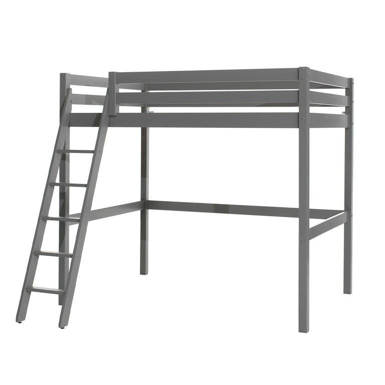 Lit Mezzanine 140x200 Sommier Inclus Vipack Pino Gris - vue 4