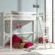 Lit Mezzanine 90x200 Sommier Inclus Vipack Pino - Blanc