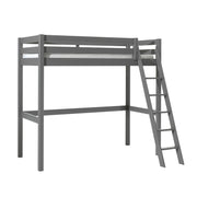 Lit Mezzanine 90x200 Sommier Inclus Vipack Pino Gris