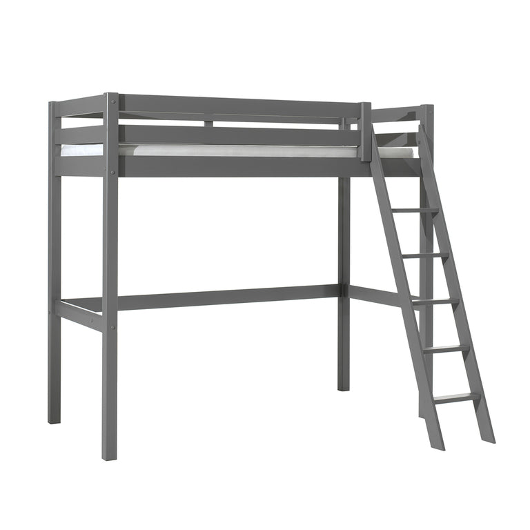 Lit Mezzanine 90x200 Sommier Inclus Vipack Pino Gris