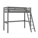 Lit Mezzanine 90x200 Sommier Inclus Vipack Pino Gris