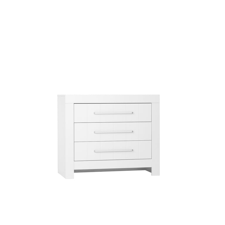 Chambre complète lit bébé évolutif - commode à langer - armoire Pinio Calmo Blanc - vue 6