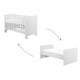 Chambre complète lit bébé évolutif - commode à langer - armoire Pinio Calmo Blanc