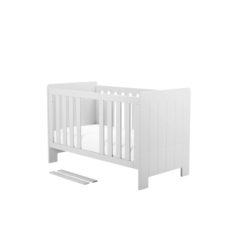 Chambre complète lit bébé évolutif - commode à langer - armoire Pinio Calmo Blanc - vue 4