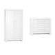 Commode 3 tiroirs et Armoire Pinio Calmo Blanc