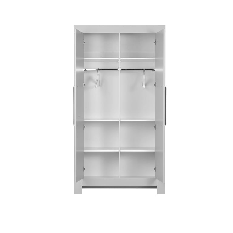 Chambre complète lit bébé évolutif - commode à langer - armoire Pinio Calmo Gris - vue 8