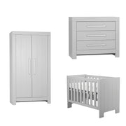 Chambre complète lit bébé - commode à langer - armoire Pinio Calmo Gris