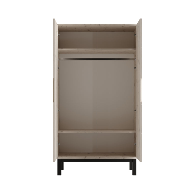Chambre complète lit évolutif 70x140 commode à langer et armoire 2 portes Pinio Country Bois blanchi - vue 5