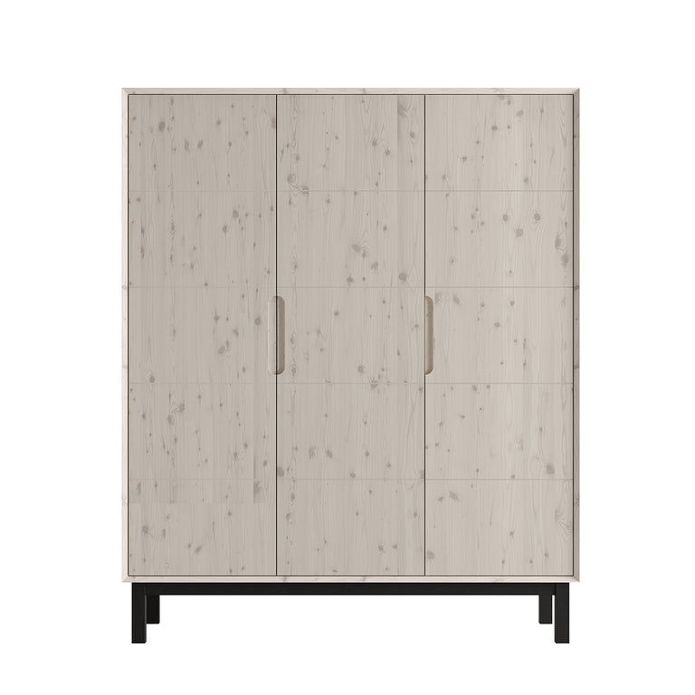 Armoire 3 portes Pinio Country Bois blanchi - vue 2