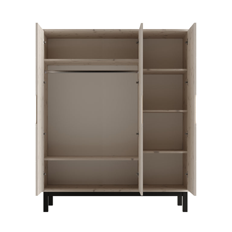 Armoire 3 portes Pinio Country Bois blanchi - vue 3
