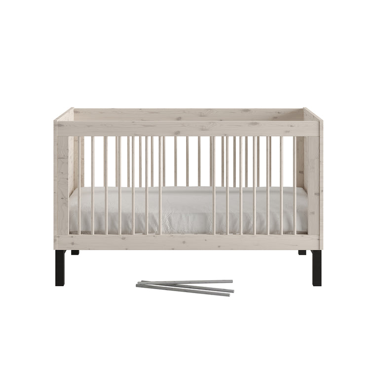 Lit évolutif 70x140 Pinio Country Bois blanchi - vue 3