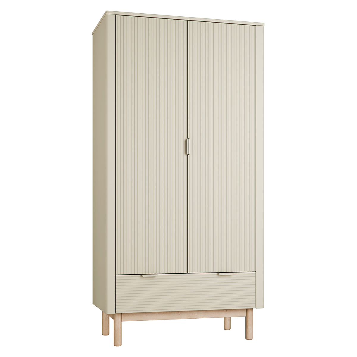 Armoire 2 portes 1 tiroir Pinio Miloo Champagne
