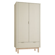 Armoire 2 portes 1 tiroir Pinio Miloo Champagne
