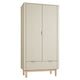 Armoire 2 portes 1 tiroir Pinio Miloo Champagne