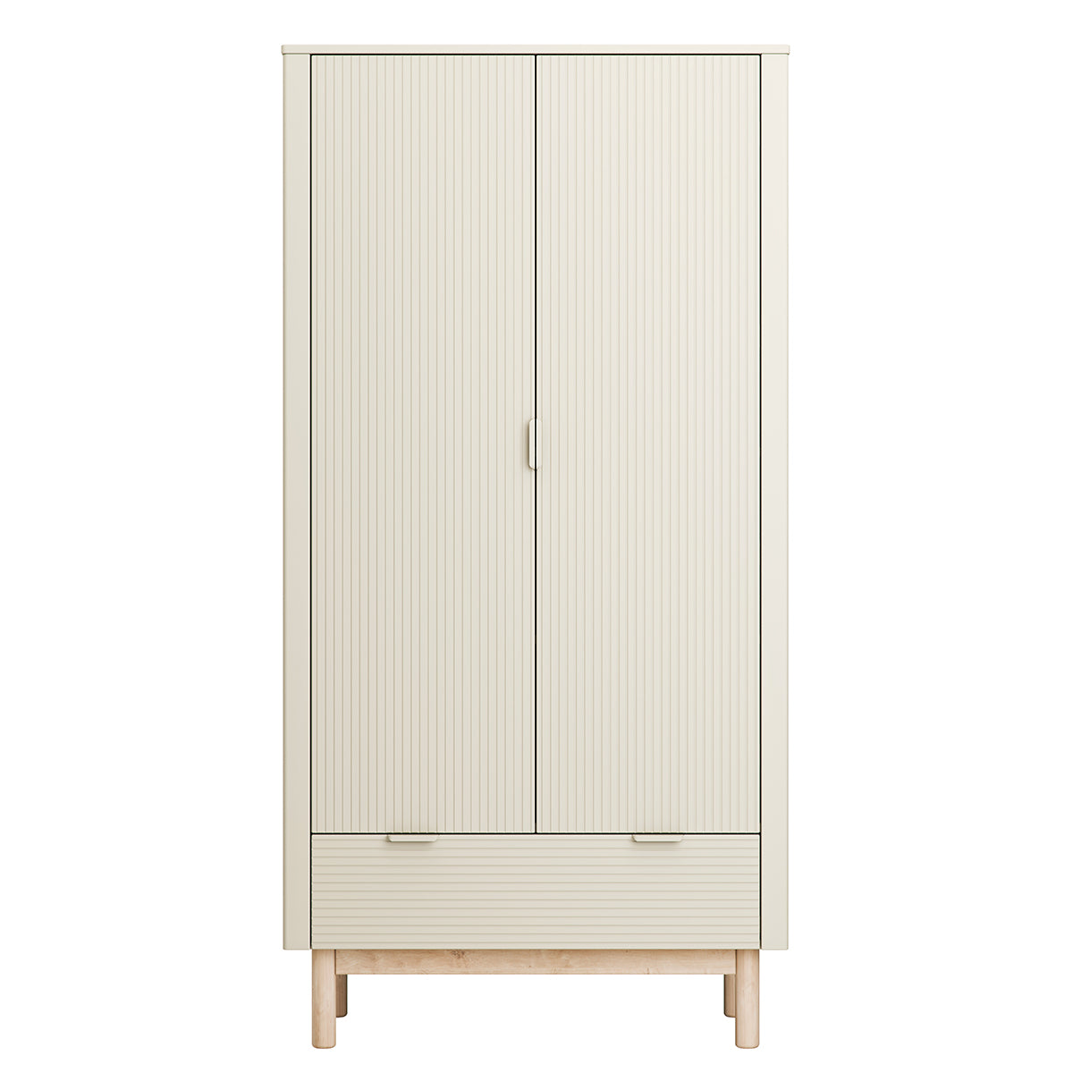 Armoire 2 portes 1 tiroir Pinio Miloo Champagne - vue 3