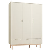Armoire 3 portes 2 tiroirs Pinio Miloo Champagne